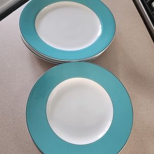 Kate Spade Rutherford Circle Turquoise Plate Set